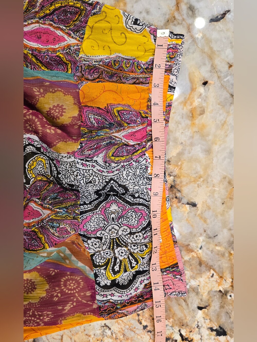 Vintage Boston Proper Bohemian Patchwork Maxi Skirt Small - Picture 4 of 6